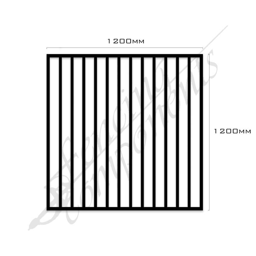 Aluminium Flat Top Gate - 1200H
