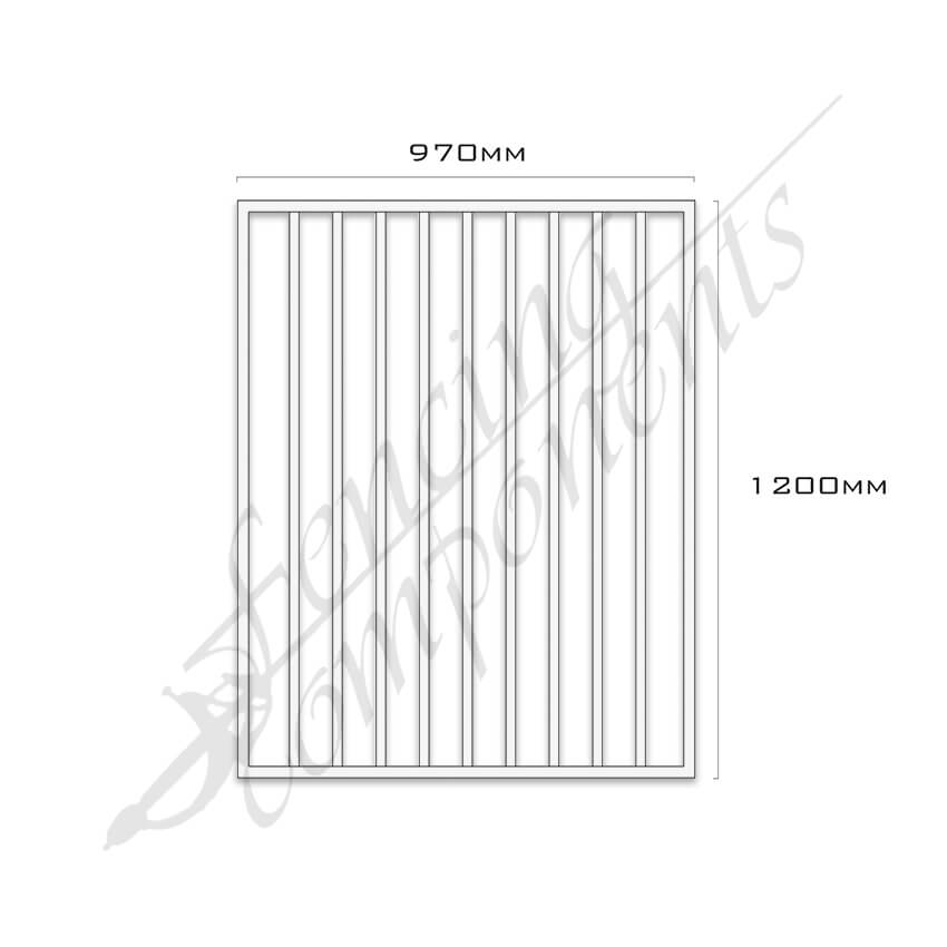 Aluminium Flat Top Gate - 1200H