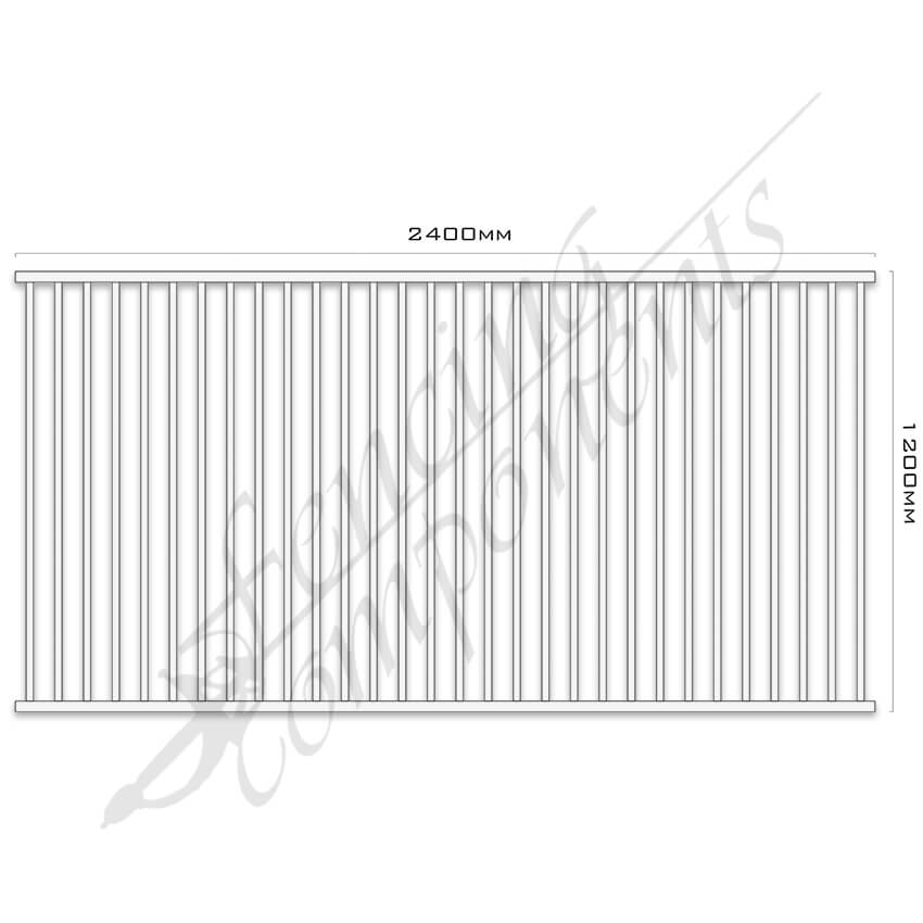 Aluminium Flat Top Panel - Pool Certified - 1200H