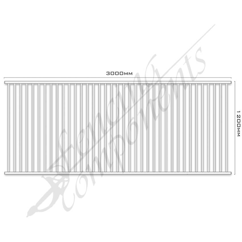 Aluminium Flat Top Panel - Pool Certified - 1200H