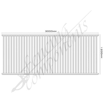 Aluminium Flat Top Panel - Pool Certified - 1200H