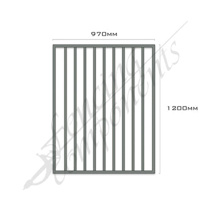 Aluminium Flat Top Gate - 1200H