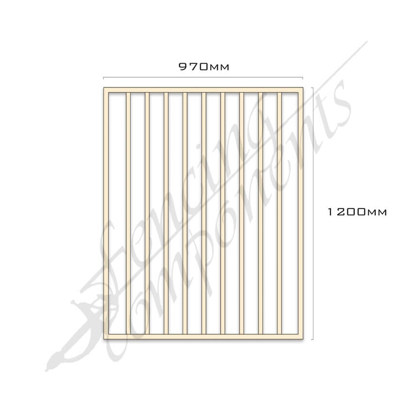 Aluminium Flat Top Gate - 1200H
