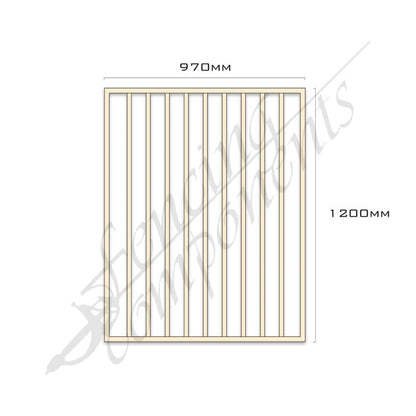 Aluminium Flat Top Gate - 1200H