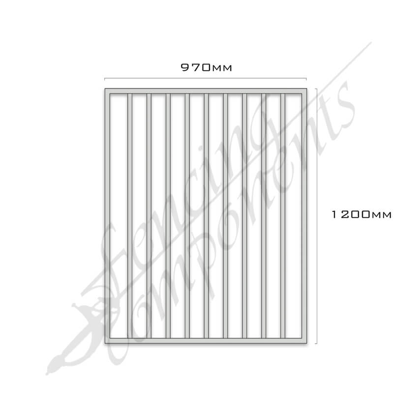 Aluminium Flat Top Gate - 1200H