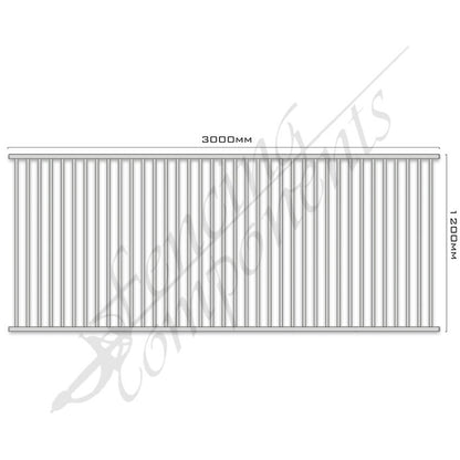 Aluminium Flat Top Panel - Pool Certified - 1200H