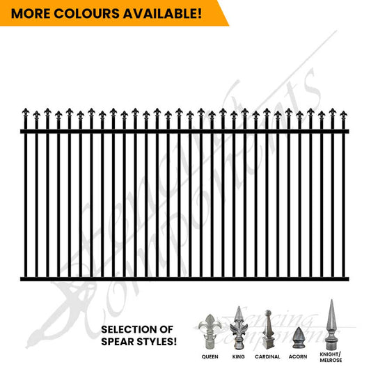Aluminium Deco Hi-Lo Spear Fence Panel