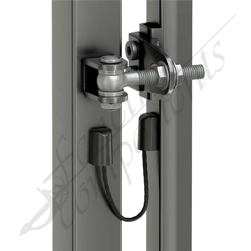 Close-up of the B-Safe 5mm stainless steel cable loop with Quick-Fix anchors and polyamide housings