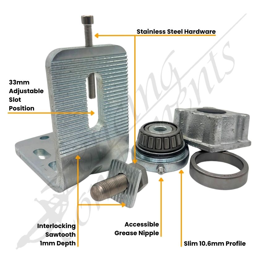 MAXX Ball Bearing Punch In Hinges - Steel [PAIR] 65x65 SHS