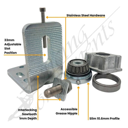 MAXX Ball Bearing Punch In Hinges - Steel [PAIR] 65x65 SHS