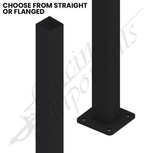 50x50mm Steel Post - Satin Black – Fencing Components