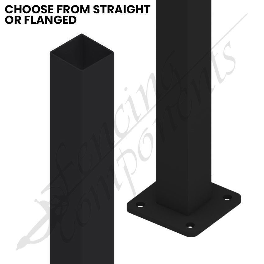 65x65mm Steel Post - Satin Black – Fencing Components