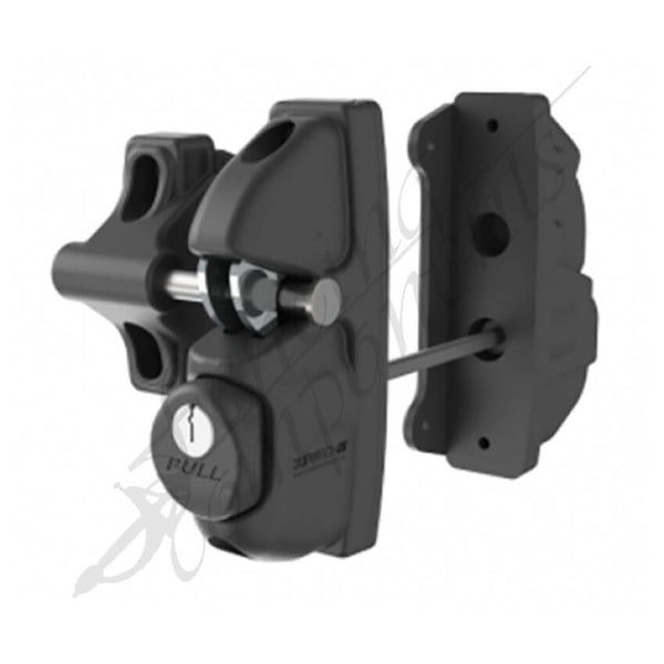 Safetech Cobra Viper pool gate latch — self-latching, AS 1926.1 compliant