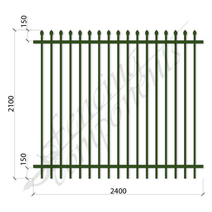 Steel Security Crimp Top Panel (Gap 90, CC115) DET SCHOOL SPEC - Zinc Rich Primer HD (2100H x 2400W)