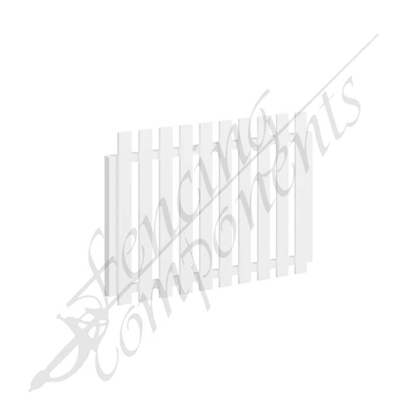 Aluminium Vertical Picket Panels & Gates - Pearl White
