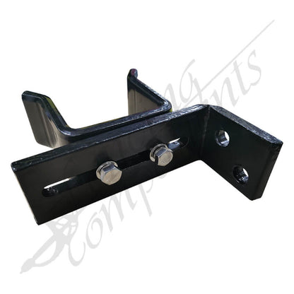 Gate Receiver/Catcher 65mm Steel (Black) ADJUSTIBLE