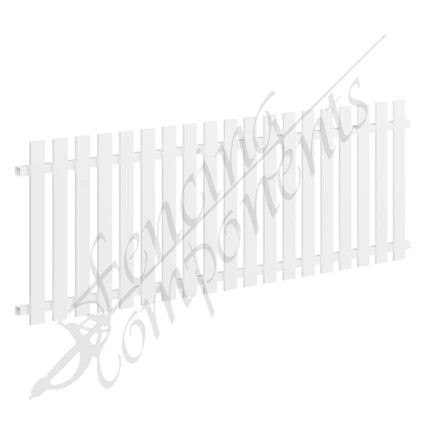 Aluminium Vertical Picket Panels & Gates - Pearl White