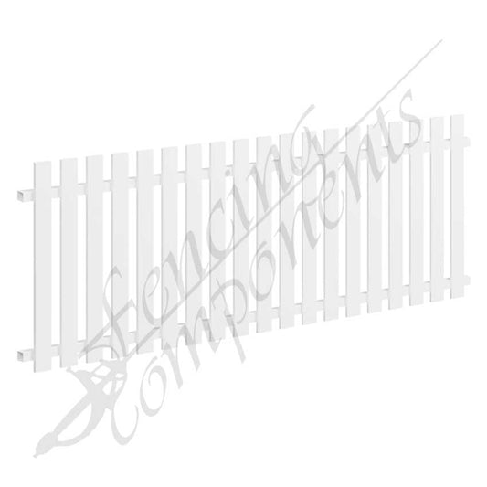 Aluminium Vertical Picket Panels & Gates - Pearl White