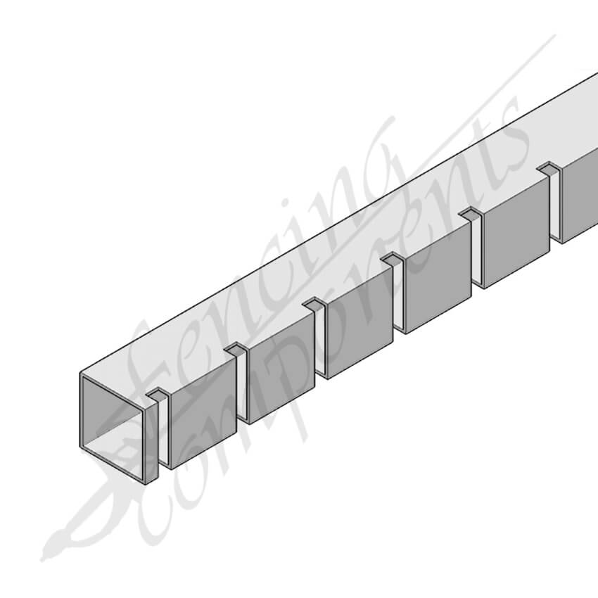 Aluminium Punched - 50x10mm Slotted Blade (50mm Gap)