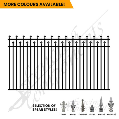 Aluminium Deco Heritage Federation Double Spear Fence Panel