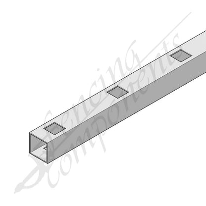 40x40mm Aluminium Punched Rail - 25SQ