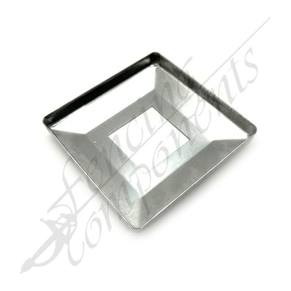 Post Base Cover 40x40mm Raised Aluminium (Mill)