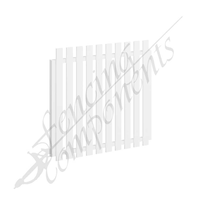 Aluminium Vertical Picket Panels & Gates - Pearl White