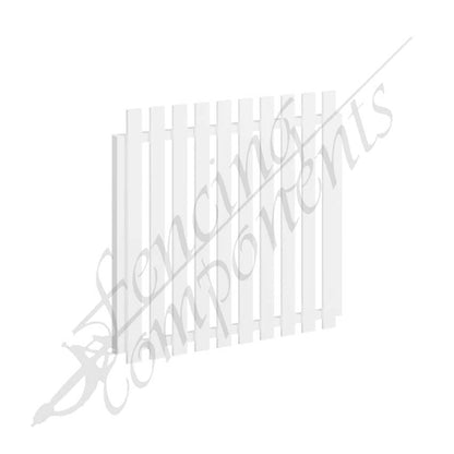 Aluminium Vertical Picket Panels & Gates - Pearl White