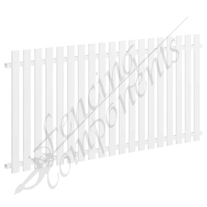 Aluminium Vertical Picket Panels & Gates - Pearl White