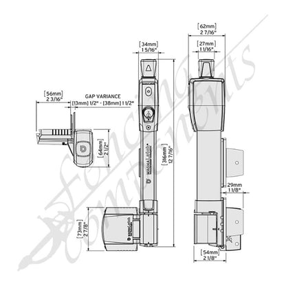 D&D MagnaLatch Vertical Pull Short Latch