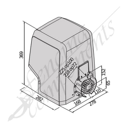 BFT ICARO Ultra AC A2000 Sliding Gate Motor KIT (2000KG Load)