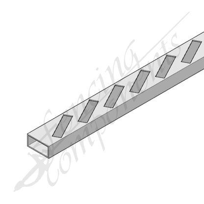 50x25mm Aluminium Punched Rail - 65x16mm Louvre