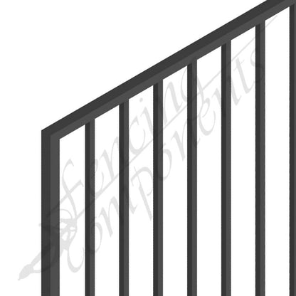 StairFlex© Steel Swing Gate 970x1200H (Texture Black)