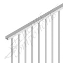 Fencing Components_Aluminium Fence Pool Panel CERTIFIED FLAT TOP 2.4W x 1.2H (Ironstone/Blue Rock/Iron Grey) 70mm Gap