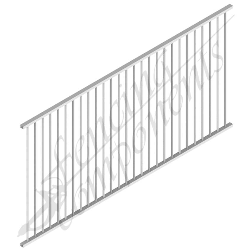 Fencing Components_Aluminium Fence Pool Panel CERTIFIED FLAT TOP 2.4W x 1.2H (Primrose) 70mm Gap