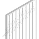 Fencing Components_Gate Aluminium FLAT TOP 970W x 1.2H (Woodland Grey)
