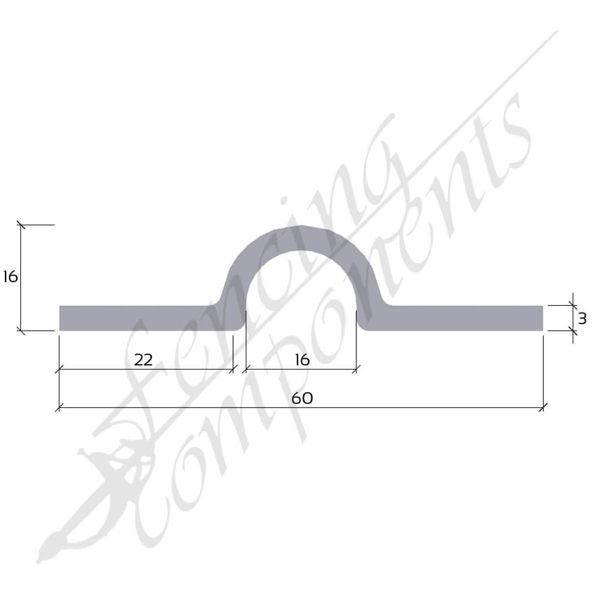 3m Sliding Gate Track (3mm thick) Pre-Gal 14 holes