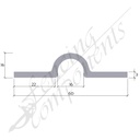 3m Sliding Gate Track (3mm thick) Pre-Gal 14 holes