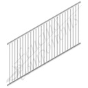 Steel Fence Panel FLAT TOP 2.4W x1.2H (Black)