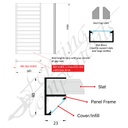 Timber Look (Dark Cedar) Slat Panel Frame 5m