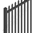 Fencing Components_Security Gate MED Steel Black 1.8H x 1.2W (CD115mm)(65x65frame)