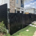 Aluminium Slat 65 Blade Fence Panel - 2400W x 1800H - Monument