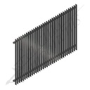 Aluminium Slat 50 Blade Fence Panel - 2400W x 1200H - Monument