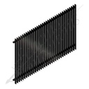 Aluminium Slat 50 Blade Fence Panel - 2400W x 1500H - Black