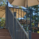 StairFlex© Steel Railing Panel - Level/Fixed 2400W x1200H (Texture Black)