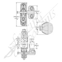 D&amp;D Lokk Fencing Components_Latch Deluxe (Double Sided) - Different Key