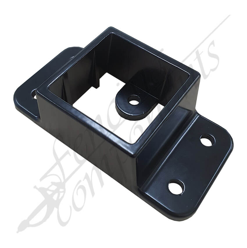 Fencing Components_50x50 Double Lug Fence Bracket Aluminium - Style 1 (Black)