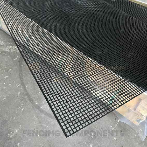 Perforated Sheet Mesh 1220x2440x1.6mm - 11.1mm Square Hole - Pre-galvanised PDC Black