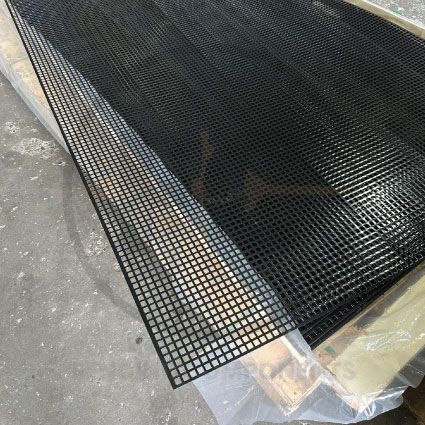 Perforated Sheet Mesh 1220x2440x1.6mm - 11.1mm Square Hole - Pre-galvanised PDC Black