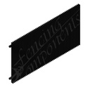 Aluminium Slat 65 Blade Fence Panel - 1200H x 2400W - Satin Black